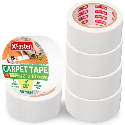 White Double Sided Adhesive Carpet Tape 6 packs