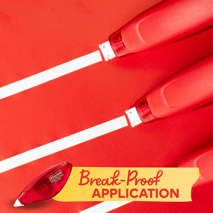 XFasten Correction Tape 263-Feet Total, 0.20-Inch x 26.25-Feet (10-Pack) White Out Correction Tape, Ideal for School Office Government Documents, Whiteout Correction Tape for Righties and Lefties