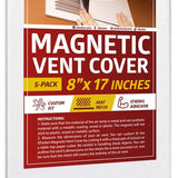 XFasten Magnetic Vent Cover, 8" x 17" (Pack of 5)