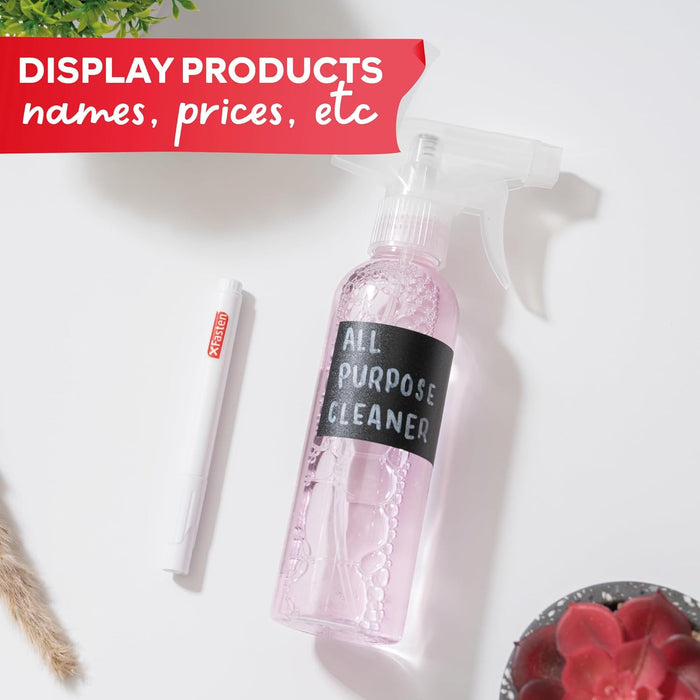 XFasten Chalkboard Labels 96 pcs with Chalkboard Markers