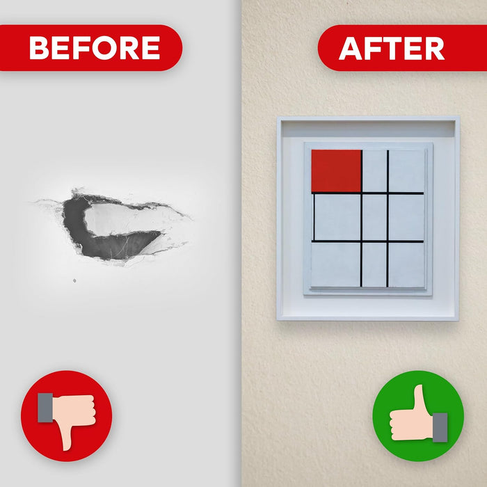 XFasten Drywall Repair Kit 12 Pieces Aluminum Wall Repair Patch Kit (4/6/8 inch)