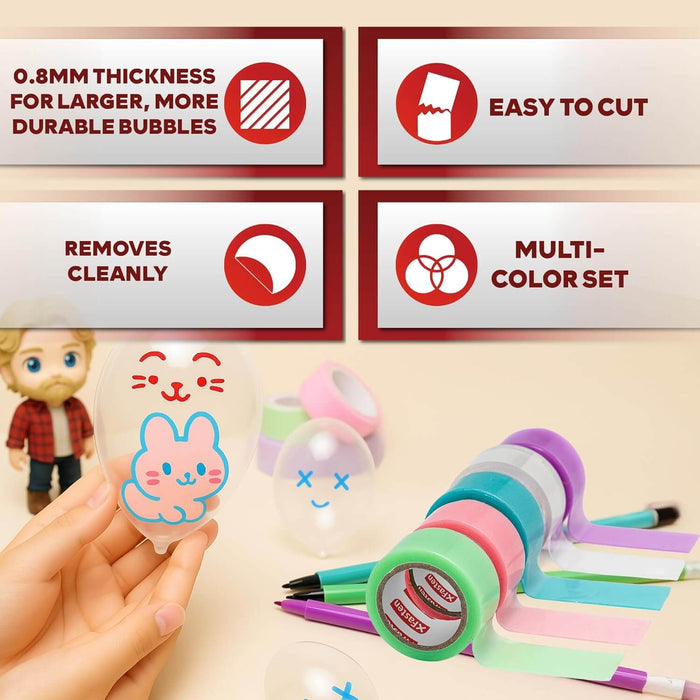 XFasten Multicolor Nano Tape | 5 Pack | 1.18" x 40 Inches (200 Inches Total)