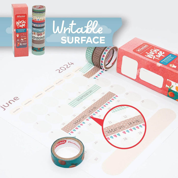XFasten Colorful Washi Tape | Set of 21