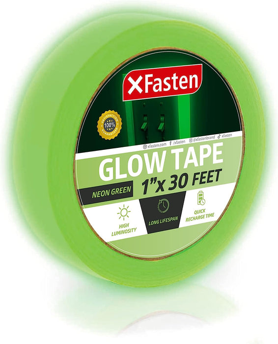 XFasten Glow in the Dark Tape | 1 Inch x 30 Foot | Yellow and Green
