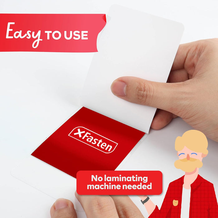XFasten Laminating Pouches Business Card - 4 inch x 3 inch Pack of 100