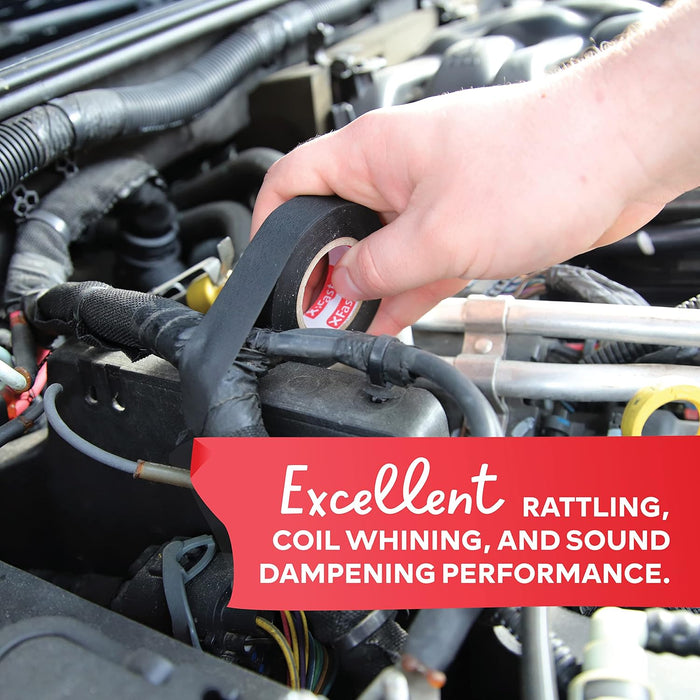 XFasten Wire Harness Tape, Black - 3/4 inch x 50 ft Pack of 10