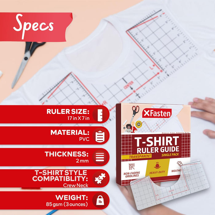 XFasten Tshirt Ruler Guide 1-pack