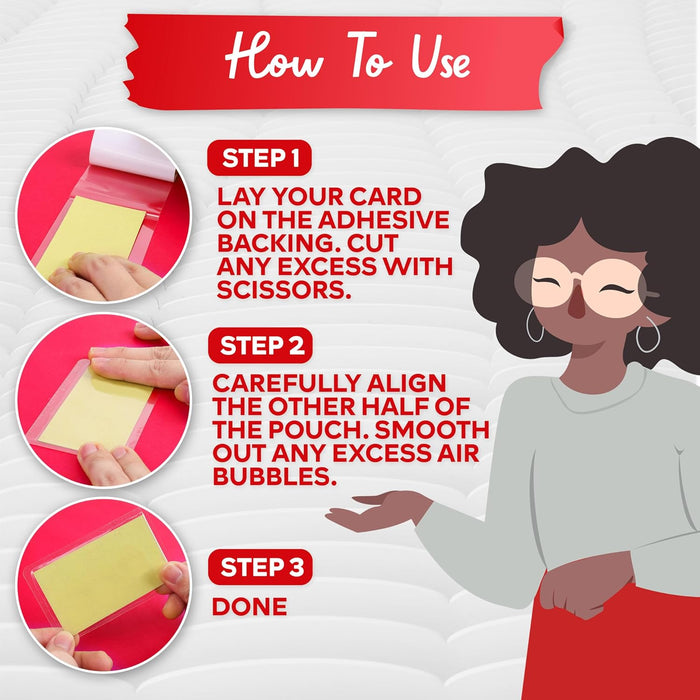 XFasten Laminating Pouches Business Card - 4 inch x 3 inch Pack of 100