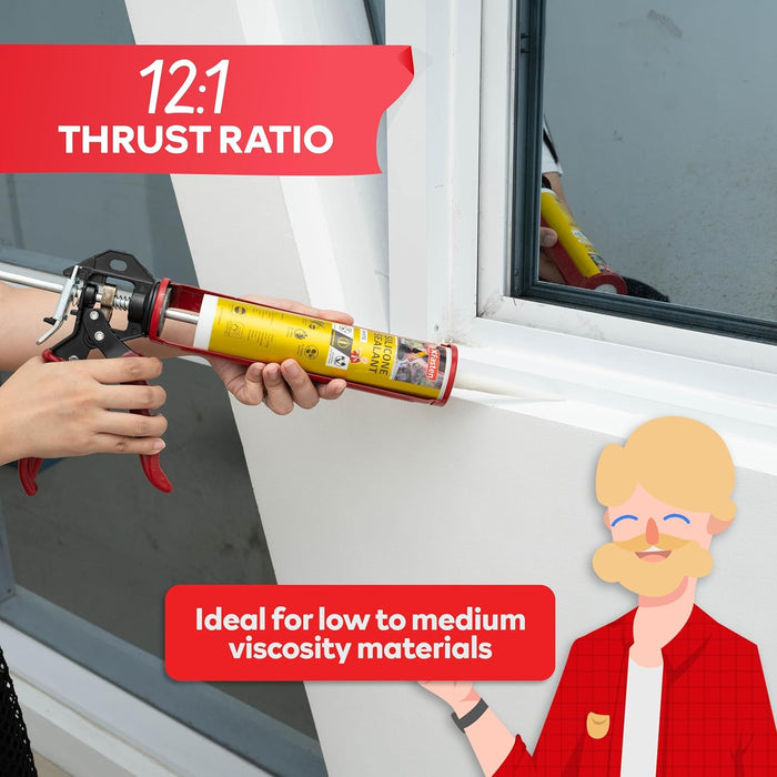 XFasten Caulking Gun 10 oz  12:1 Thrust Ratio