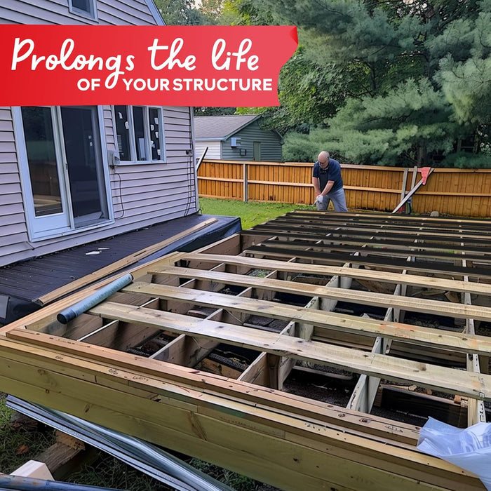 XFasten Butyl Joist Tape for Decking, 2 Inch x 50 Feet, Professional Butyl Deck Joist Tape 2 Inch Waterproof Roof Sealant Flashing Tape, Black