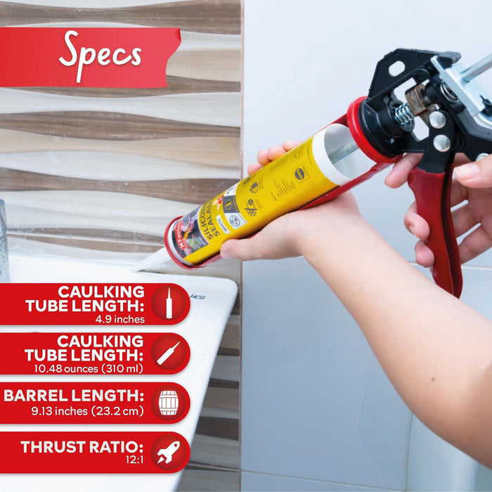 XFasten Caulking Gun 10 oz  12:1 Thrust Ratio