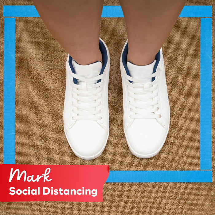 XFasten Carpet Marker Strips for Classroom, 100 Feet (4 Rolls)