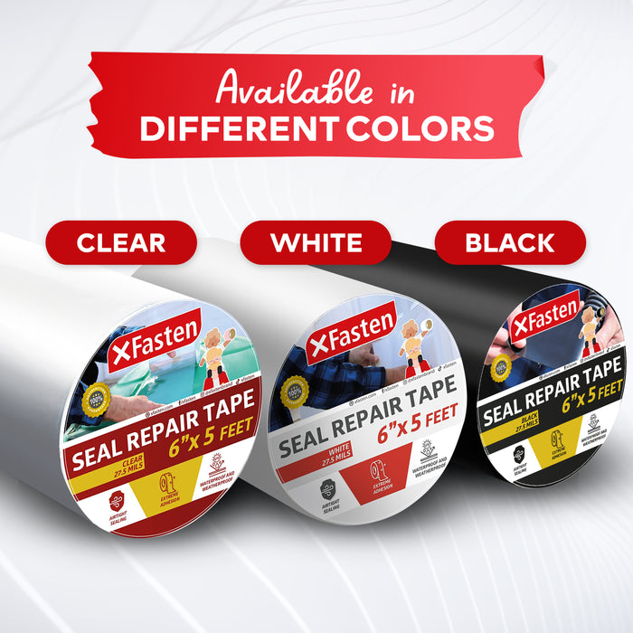 XFasten Seal Repair Tape, Clear, 6-Inch x 5-Foot