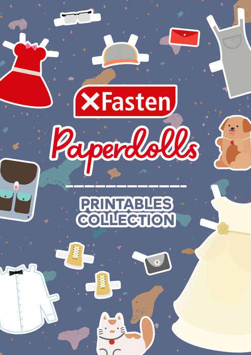 XFasten Adhesive Roller Collection FREE Printable Paper Dolls, 15 Paper Dolls Printable, Fasten Family Collection, Kids Crafts