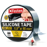 XFasten Professional Silicone Tape | 1.5 Inch x 15 Foot | Black