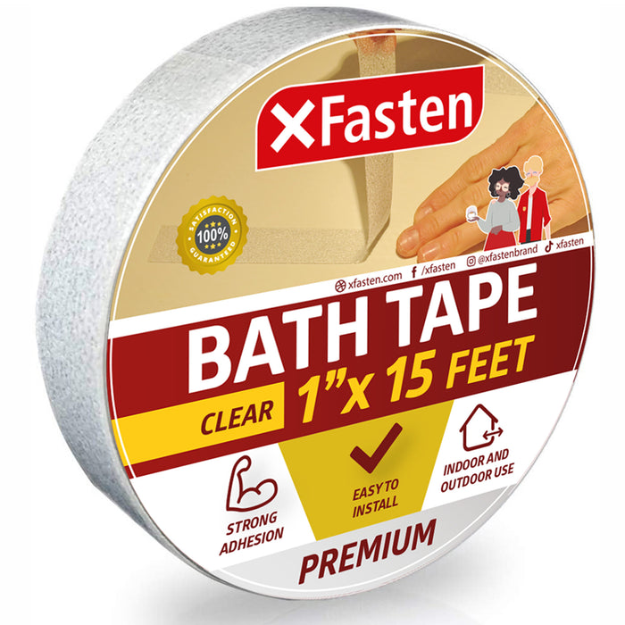 XFasten Anti Slip Tape | Bathtub and Shower Treads | 1 Inch x 15 Foot