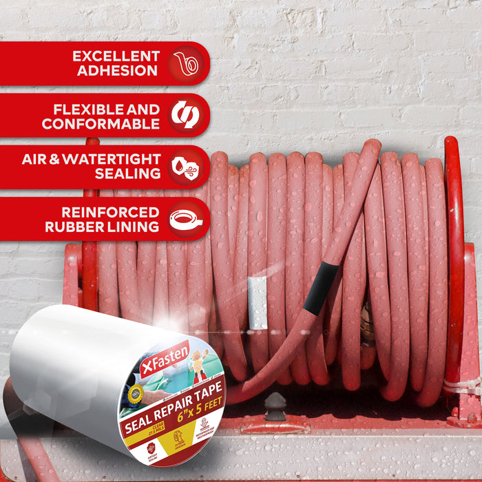 XFasten Seal Repair Tape, Clear, 6-Inch x 5-Foot