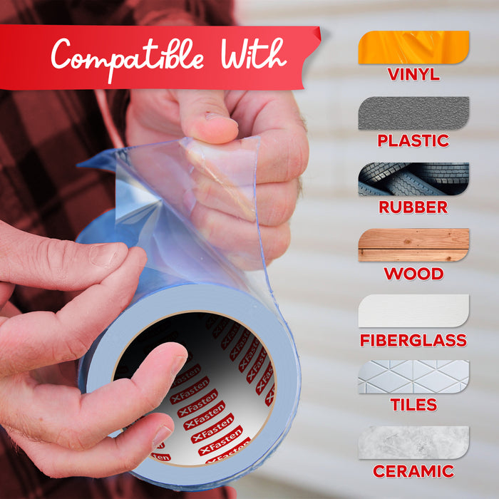 XFasten Seal Repair Tape, Clear, 6-Inch x 5-Foot